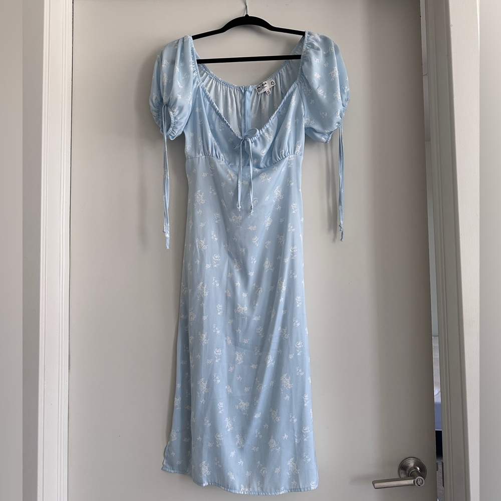 Blue Midi flower dress